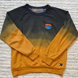 Aviator Nation Sweatshirt in Black and Gold Ombre